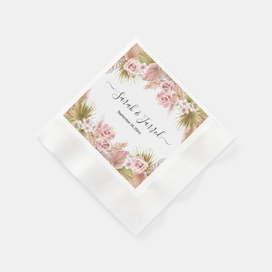 Boho Floral Border Servet (Hoek)