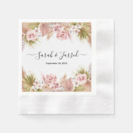 Boho Floral Border Servet