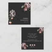 Boho Floral Botanical Vierkante Visitekaartje (Voorkant / Achterkant)