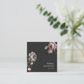 Boho Floral Botanical Vierkante Visitekaartje (Staand voorkant)