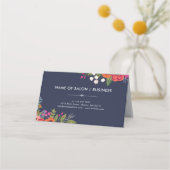 Boho Floral Bouquets Hair Stylist Afspraakkaart Afsprakenkaart (Achterkant)