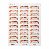 Boho Floral Bourgondië Fall Wedding Retouradres Etiket (Full Sheet)