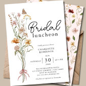Boho Floral Bridal Luncheon Kaart