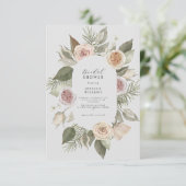 Boho Floral Bridal Shower Kaart (Staand voorkant)