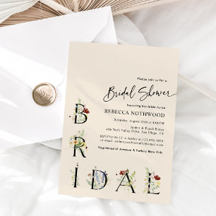 Boho Floral Bridal Shower Kaart