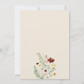 Boho Floral Bridal Shower Kaart (Achterkant)