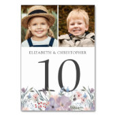 Boho Floral Bride Groom Foto's Kaart (Achterkant)