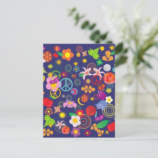 Boho floral briefkaart (Staand voorkant)