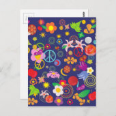 Boho floral briefkaart (Voorkant / Achterkant)