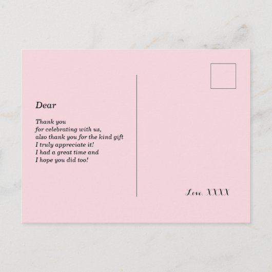 boho floral , Briefkaart voor bloemenverjaardag (Achterkant)