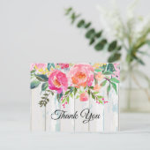 boho floral , Briefkaart voor bloemenverjaardag (Staand voorkant)