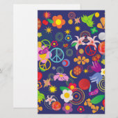 Boho floral briefpapier (Voorkant / Achterkant)