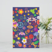 Boho floral briefpapier (Staand voorkant)