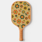 Boho Floral Brown & Beige Botanische Lente Zomer Pickleball Paddle (Voorkant)