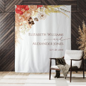 Boho Floral bruiloft achtergrond | terracotta Wandkleed