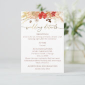 Boho Floral bruiloft details | RSVP | QR-code Informatiekaartje (Staand voorkant)
