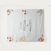 Boho Floral bruiloft fotocabine achtergronden Wandkleed (Voorkant (horizontaal))