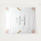 Boho Floral bruiloft fotocabine achtergronden Wandkleed (Voorkant (horizontaal))