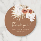 Boho Floral bruiloft gunst Labels (Voorkant)