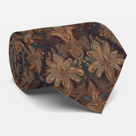 Boho Floral Bruin Paarse Boheemse stijl Stropdas