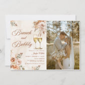 Boho Floral Brunch en Bubbly Vrijgezellenfeest Fot Kaart (Voorkant)