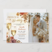 Boho Floral Brunch en Bubbly Vrijgezellenfeest Fot Kaart (Voorkant)