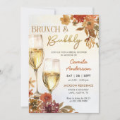 Boho Floral Brunch en Bubbly Vrijgezellenfeest Kaart (Voorkant)