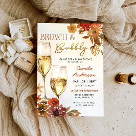Boho Floral Brunch en Bubbly Vrijgezellenfeest Kaart