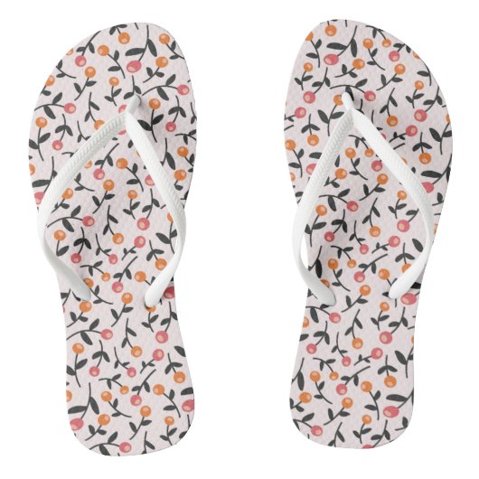 Boho Floral Bud Pattern Teenslippers (Voetbed)