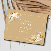 Boho Floral Budget Bruiloft Save the Date Briefkaart