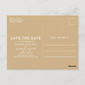 Boho Floral Budget Bruiloft Save the Date Briefkaart (Achterkant)
