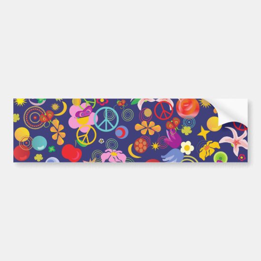 Boho floral bumpersticker (Voorkant)