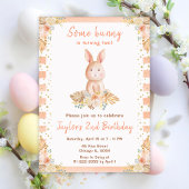 Boho Floral Bunny Birthday Kaart