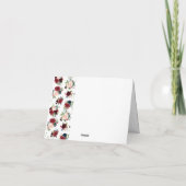 Boho Floral Burgundy Blush Weddenschap Hartelijk d Bedankkaart (Achterkant)