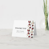 Boho Floral Burgundy Blush Weddenschap Hartelijk d Bedankkaart (Voorkant)