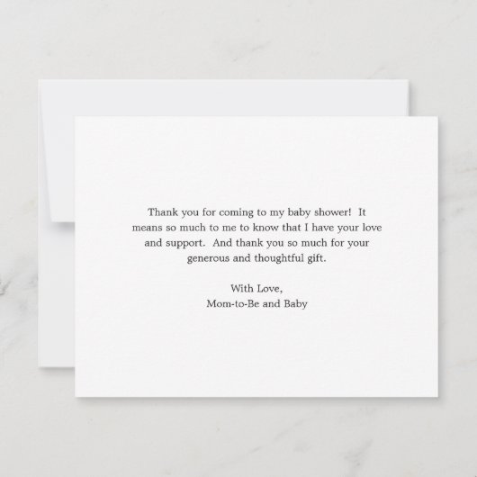 Boho Floral Burnt Oranje Burgundy Baby shower Bedankkaart (Achterkant)