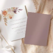 Boho Floral Burnt Sinaasappel herfst bruiloft uitn Kaart