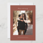 Boho Floral Burnt Sinaasappel Wedding Invitation Kaart (Achterkant)