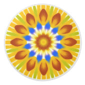 Boho Floral Burst Keramische Knop (Voorkant)