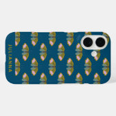 Boho Floral Butterfly Illustration Personalized Case-Mate iPhone Case (Achterkant (horizontaal))
