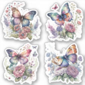 Boho floral Butterfly Sticker Bohemian Ästhetik (Voorkant)