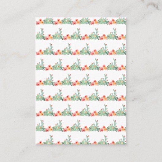 Boho Floral Cactus Baby Shower Book Request Informatiekaartje (Achterkant)