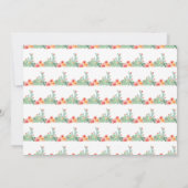 Boho Floral Cactus Baby Shower Kaart (Achterkant)