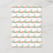 Boho Floral Cactus Display Baby Shower Informatiekaartje (Achterkant)