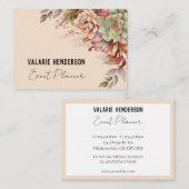 Boho Floral Cactus Feminine Script Visitekaartje (Voorkant / Achterkant)