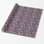 Boho floral cadeaupapier (Uitgerold)