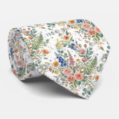 Boho Floral Celestial Moon  & Snakes Botanical Stropdas (Opgerold)