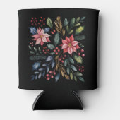 Boho Floral Christmas Holiday Winter Cute Holiday  Blikjeskoeler (Voorkant)