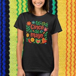 Boho Floral Cinco de Mayo T-shirt