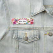 Boho floral Classic Name Tag (In situ)